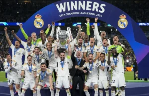 Madrid Juara Champions, Vinicius Pecahkan Rekor Messi Real Madrid berhasil menjuarai Liga Champion. Gol kemenangan dicetak oleh Dani Carvajal dan Vinicius Junior, yang juga memecahkan rekor Lionel Messi.