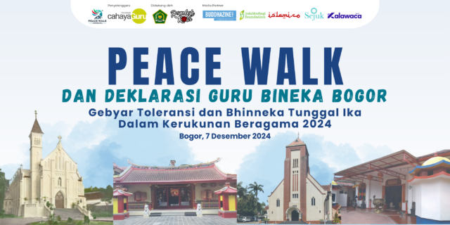 Kegiatan Peace Walk dan Deklarasi Guru Bineka Bogor yang dilaksanakan Yayasan Cahaya Guru. Sumber: Dok. Yayasan Cahaya Guru