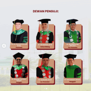 Dewan Penguji ujian terbuka promosi Doktor Ahmad Nurcholish.