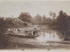 Sepenggal Riwayat Masjid Kali Pasir Veerpont over de Kali Pasir te Batavia in 1910s (KITLV)