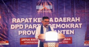 Buka Rakerda Demokrat, Andra Soni Apresiasi Karena Dukung Program Prorakyat Banten
