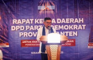 Buka Rakerda Demokrat, Andra Soni Apresiasi Karena Dukung Program Prorakyat Banten
