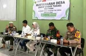 Gelar Musyawarah Desa, Gugus Tugas Desa Damai Sasak Panjang Perkuat Kerukunan Warga