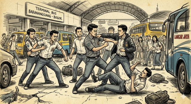 Ilustrasi tawuran pelajar di Bogor, Jawa Barat