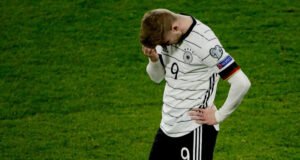 Jerman Tersingkir Dramatis di Piala Dunia 2026, Paraguay Menang Adu Penalti dan Lolos ke 16 Besar Ekspresi Pemain Timnas Jerman Timo Werner usai timnya kalah.