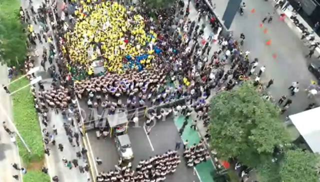 Pantauan demo mahasiswa yang digelar oleh BEM UI, 18 Agutsus 2026. Sumber; Kompas.tv